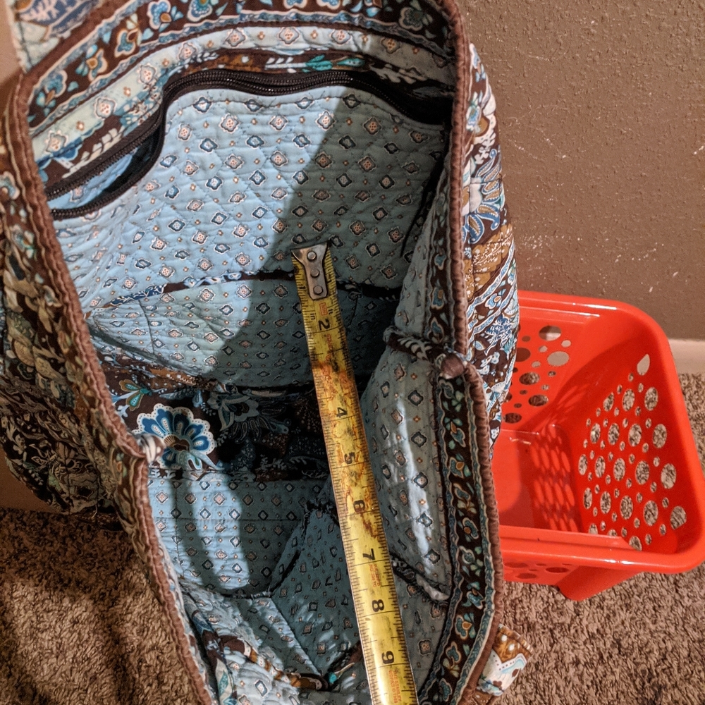 Vera Bradley Retired Java Blue Patterned Tote - Picture 6 of 7